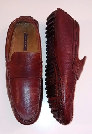 Mocasines de piel ZARA MAN para hombre