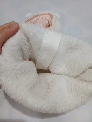 Chaqueta de Osito Blanca con Capucha 12-18 meses