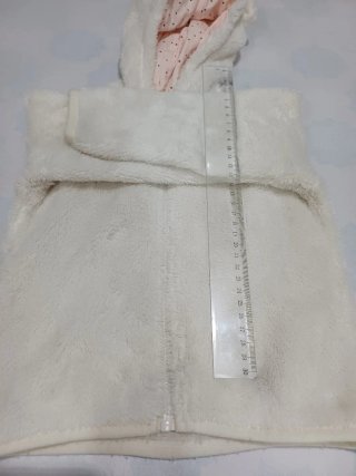 Chaqueta de Osito Blanca con Capucha 12-18 meses