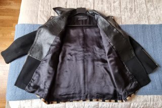 Chaqueta ZARA Woman M – cuero y tejido étnico.