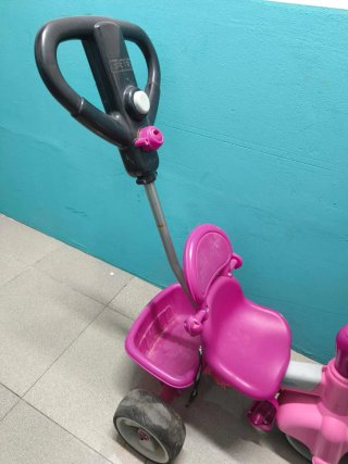 Triciclo Infantil Rosa con Mango
