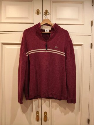 Jersey Lacoste Vintage burdeos