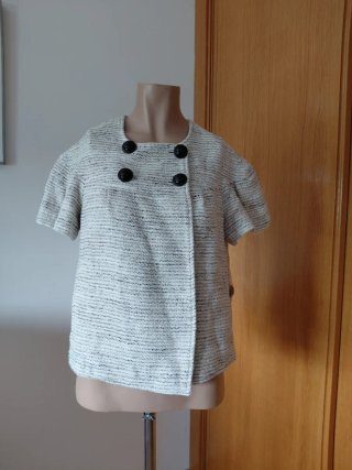 Chaqueta Mango Suits Beige/Gris