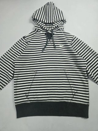 Sudadera con capucha Nike Rayas Negro y Blanco M