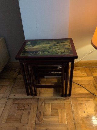 Set de 3 Mesas de Café de Madera