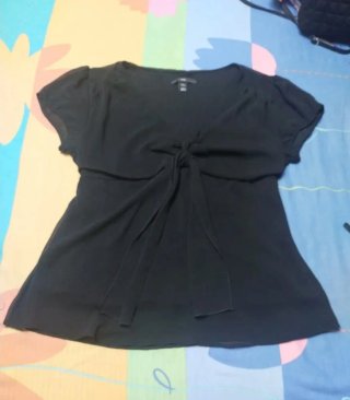 Camisa de gasa negra H&M