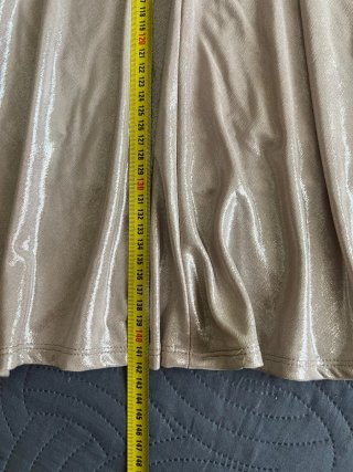 Vestido largo Zara dorado champagne