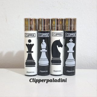 Set 4 Accendini Clipper Scacchi