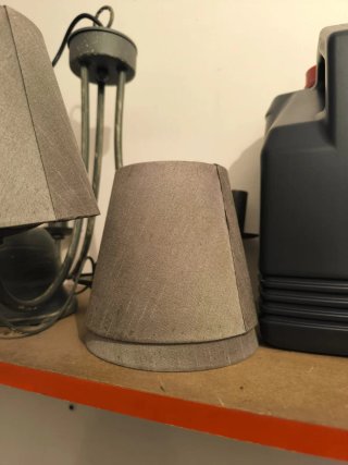 Lámpara de techo rústica gris