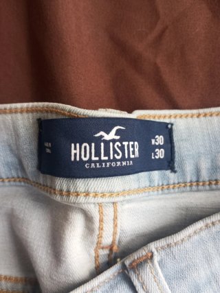 Jeans Hollister Pitillo Rotos Talla M