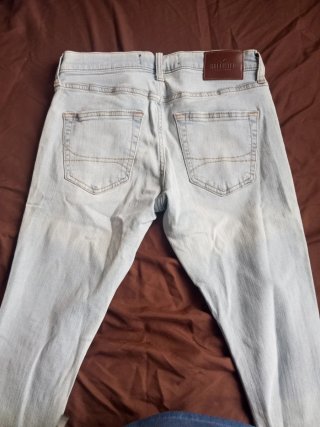 Jeans Hollister Pitillo Rotos Talla M