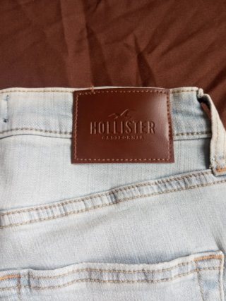 Jeans Hollister Pitillo Rotos Talla M