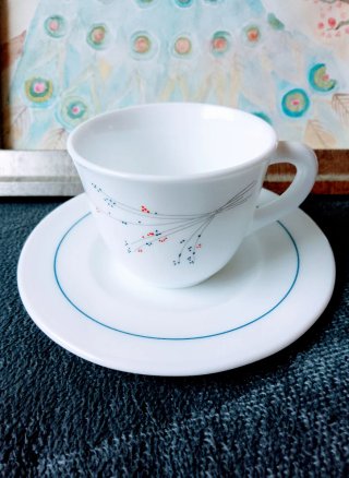 Juego Tazas Harmonia Blancas con Diseño