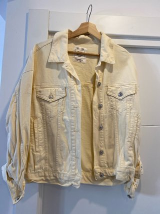 Chaqueta Denim Pull&Bear Beige Talla M