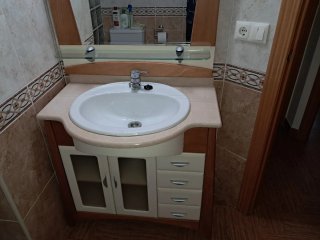 Mueble de Baño con Espejo 80cm madera de roble