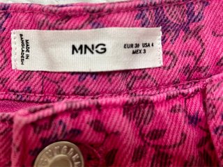 Short Mango Estampado Rosa Talla S