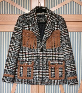 Chaqueta Sfera Talla S Estilo Western, con flecos