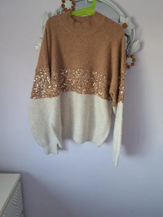 Jersey de punto con lentejuelas