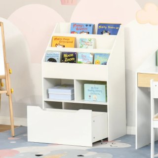 Estantería infantil blanca con cajón
