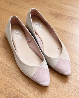 Bailarinas Sfera Beige y Rosa Talla 41
