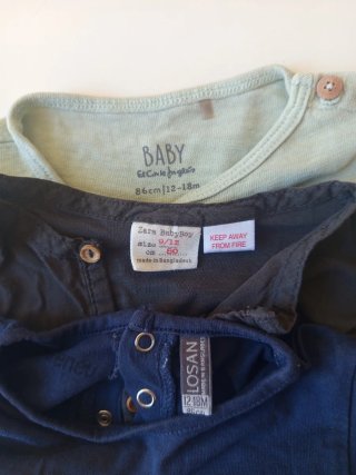 3 Camisetas Bebé 18 Meses (86 cm)