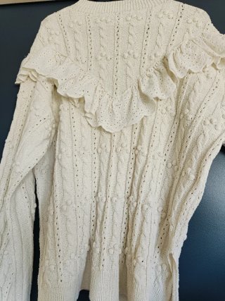 Jersey Zara Beige Volantes
