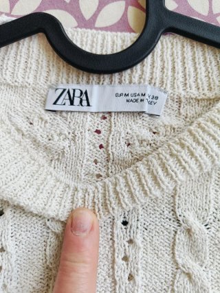 Jersey Zara Beige Volantes