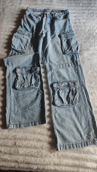 Pantalón vaquero cargo mujer