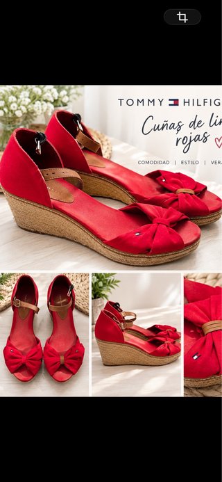 Cuñas Tommy Hilfiger Rojas Talla 39