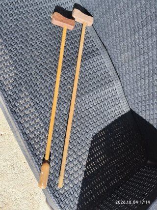 Set de 2 Palos de Croquet Antiguos