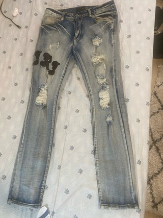 Pantalón Amiri Ripped Azul Talla XS