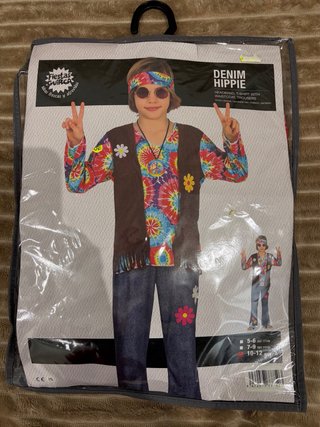 Disfraz Hippie Denim Niño 10-12 Años