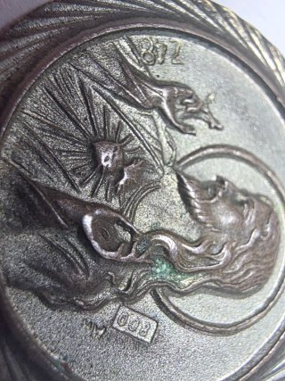 Medalla Sagrado Corazón Plata Antigua 800
