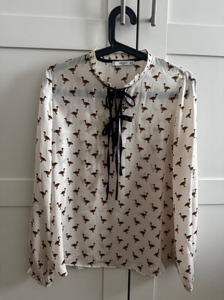 Blusa Mango Estampada Mujer Talla XS