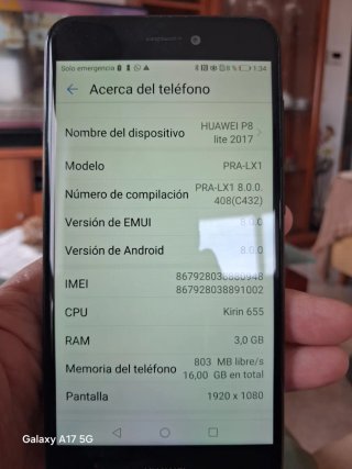 Huawei P8 lite 2017 16GB Negro