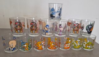 Lotto 14 Bicchieri Nutella Vintage Anni 90 Blocco