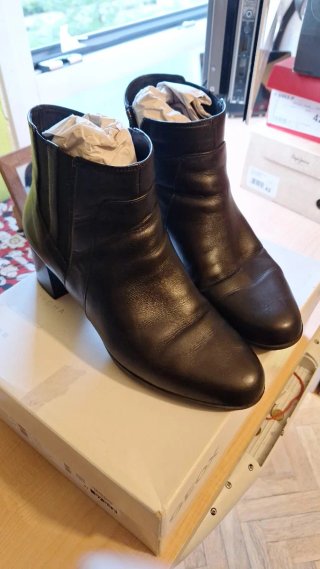 Botines Geox Piel Talla 41 Negros