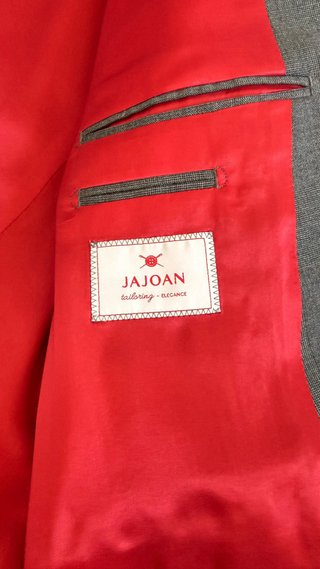 Chaqueta de traje gris para hombre