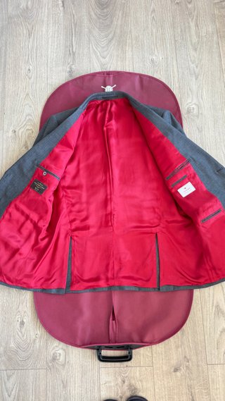 Chaqueta de traje gris para hombre