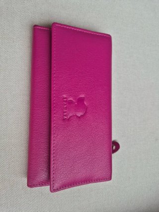 Cartera de Piel Fuchsia Abamaxa