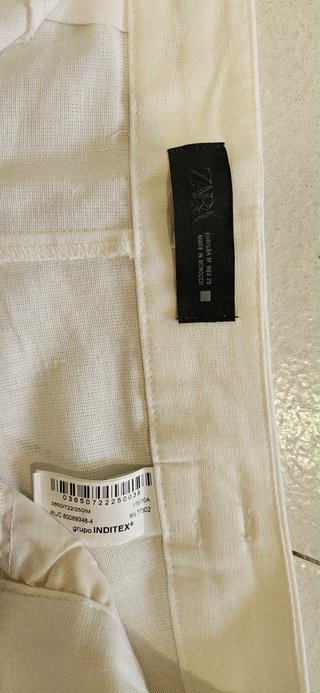Pantalón Zara Lino Viscosa Ancho Talla M