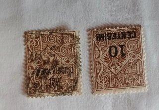 Regno 1901- 2 francobolli rari 1 ct