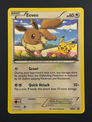 Eevee BW97 Promo Carta Pokémon