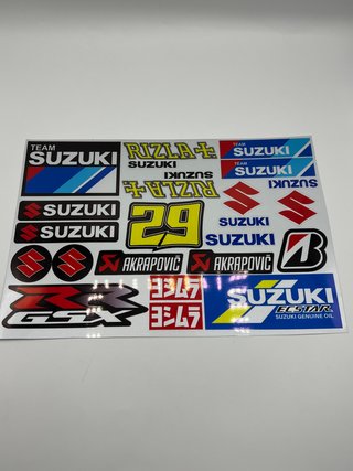 Lámina Pegatinas Suzuki A4