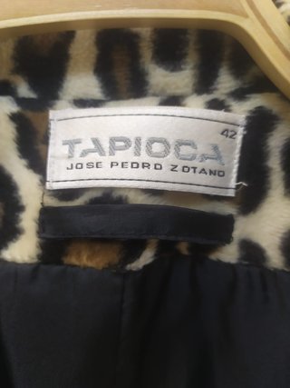 Abrigo largo estampado leopardo Tapioca
