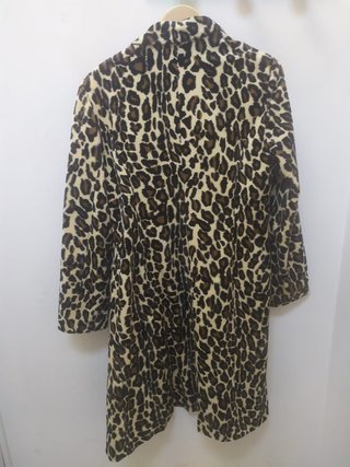 Abrigo largo estampado leopardo Tapioca
