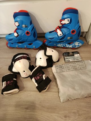 Patines en línea talla 30-32 + protecciones