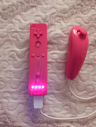 Mando rosa Wii Motion 2in1