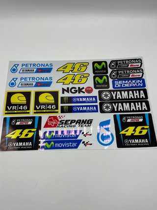 Lámina Pegatinas A4 Moto Yamaha VR46