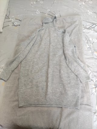 Vestido o Jersey Largo de Punto Gris